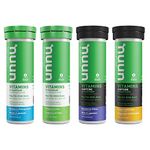 Nuun Vitamins + Caffeine: Electrolyte Drink Tablets | Mixed Flavour Pack | 40mg Caffeine | Hydration | 48 servings