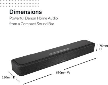 Denon Home 550 Sound Bar – Wireless Bluetooth, Black