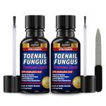 Arflom Toenail Fungus Treatment : 25% Undecylenic Fungal Nail Treatment Extra Strength - Toe and Fingernail with Tea Tree Oil (2pcs, 15ml each)