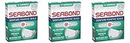 THREE PACKS of Seabond Denture Fixative Uppers