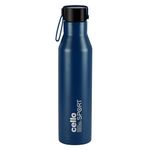 Cello Maestro Thermosteel Flask, 1 Litre, Blue | 24 Hours Hot & Cold Stainless Steel Bottle | Leak Proof & Screw Top Lid | Ideal for Office, Gym, Home, Kitchen, Hiking, Trekking, Travel Bottle