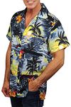 V.H.O. Funky Hawaiian Shirt, New Surf, Grey, XXL