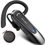 New bee Bluetooth Headsets with Dual Mic V5.0 Handsfree Bluetooth Earpiece with 25 Hrs Talking Time Mic Mute Two Device Connection for iPhone, Android and Laptop