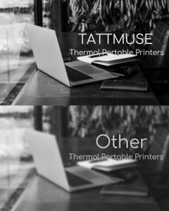 Portable A4 Thermal Printer – Compact Wireless, Black