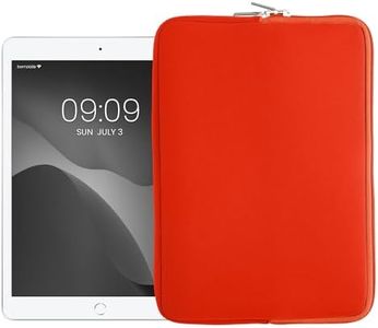 kwmobile Neoprene Pouch Compatible with 9,7"-11" Tablet - Universal Sleeve Case Cover with Zipper for Tablet - Orange