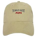 CafePress The World's Greatest Pops Cap Unique Adjustable Baseball Hat Khaki