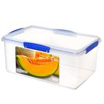 Sistema KLIP IT Food Storage Container | 9.6 L | Stackable & Airtight Fridge/Freezer Food Box with Lid | BPA-Free Plastic | Blue Clips | 1 Count