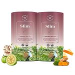 Wellbeing Nutrition Slim Tea | Sliming Tea for Weight Management | Improves Metabolism, Satiety & Detox | Jasmine Green Tea, Garcinia Cambogia, Green Coffee Beans (40 Pyramid Tea Bags) Pack of 2