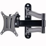 Video Security Arm TV Wall Mount with Tilt/Swivel Suitable for most 15 to 68.58 cm TV Monitor Screens; 100 x 100 VESA 75 x 75 Up To 33 Lbs ML15B A28