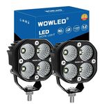 WOWLED 2Pcs Flood Cube LED pods, 3.2 inch LED Work Lights Floodlight Ditch lights for Off Road Driving Pod Lights Fog Lights 4X4, Tractor LED Lights Bar Lamp for Trucks SUV UTV ATV Marine Boat 12V 24V