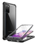 i-Blason Ares Case for Samsung Galaxy S20 5G (2020 Release), Dual Layer Rugged Clear Bumper Case with Built-in Screen Protector (Black) - 6.2 inches