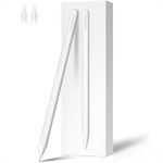 Stylus Pen for iPad 9th&10th Generation, 5 Mins Ultra Fast Charging Active Pencil Compatible with 2018-2023 Apple iPad Air 3/4/5, iPad 6/7/8/9/10, iPad Mini 5/6, iPad Pro 11"/12.9", White