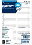 Filofax Calendar Diary Refill, A5 Size, One Day on One Page with Appointments, Business Diary, White Paper, English, 2024 (C68519-24)