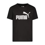 PUMA Boys' No. 1 Logo T-Shirt, Black, Large