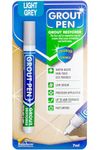 Grout Pen - Designed for restoring tile grout in bathrooms & kitchens (Light Grey)