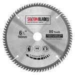 Saxton TCT Circular Wood Saw Blade 160mm x 20mm x 80t for Festool TS55 Bosch Makita Dewalt Fits 165mm Saws