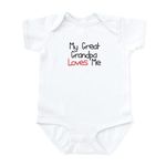 CafePress My Great Grandpa Loves Me Baby Onesie Cute Infant Bodysuit Baby Romper