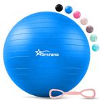 Exercise Ball - Anti-Burst Yoga Ball for Pilates, Pregnancy & Core Stability - Ergonomic Office Desk Ball Chair & Physical Therapy Equipment, Quick Pump Included