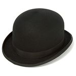 Express Hats Quality Stiff Wool Felt Bowler Hat (Satin Lined) (Small - 55cm) Black