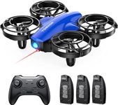 Tomzon A24 Mini Drone for Kids with Battle Mode, Indoor Outdoor RC Drone Quadcopter with Throw to Go, High Speeds Rotation, Self Spin, RC Toys Gifts with 3 Batteries, 3D Flip and Headless Mode, Blue