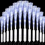 80Pcs Fiber Optic Wand Led White Glow Sticks Light Up Magic Wand for Birthday Wedding Bridal Shower Glow Party Supplies (White)