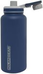 Polar Gear Stainless Steel Water Bottle 1L - Double Wall Vacuum Insulated Water Bottles with Dust Cover Screw Cap, Leakproof Metal Water Bottle, BPA Free Drinking Bottle with Carry Handle (Indigo)