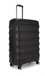ANTLER - Juno Hard Shell Large Suitcase - Durable, Lightweight & Expandable, 4 Spinner Wheels - Adjustable Handle, TSA Lock, 79cm - Black