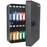 Uniclife 28 Key Cabinet Steel Security Lock Box with Combination Lock-Black