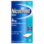 Nicotinell Nicotine Gum, Quit Smoking Aid, Mint Flavour, 4 mg, 96 Pieces