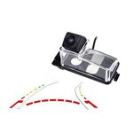 Vlicevrn HD Fisheye Vehicle Car Rear View Camera Dynamic Trajectory Tracks Line Night Vision Backup Parking Camera for Nissan Versa Tiida Livina Pulsar Latio Fairlady Z 350Z 370Z GT-R (R35) Leaf