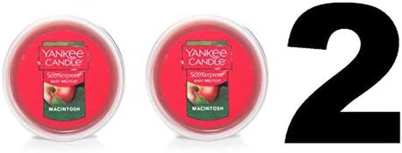 Yankee Candle 2 Units of Macintosh Scenterpiece Easy Meltcup Wax Melt Cup (NET WT 2.2 OZ | 61g Each)