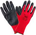 Urgent 1003-11 12 Pairs EN420 Cat I Work Gloves Red/Black