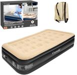 Crystals High Raised Airbed, Inflatable Single Air Mattress with Built-In Electric Pump, Comfortable Blow Up Bed for Adults & Kids, Ideal Camping Mattress, Portable Inflatable Air Bed for Home-Travel