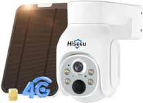 Hiseeu 4G LTE Cellular Security Camera Without WiFi, 2K HD Color Night Vision Outdoor Camera Wireless Solar Powered, 2-Way Talk,IP66 Waterproof,PIR Human Detection, SIM Card Included