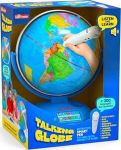 Little Experimenter Interactive 9” Globes for Kids, Globe & Wireless Smart Pen, Gifts for Kids, STEM Educational Toys, Talking World Map, 8 Year old Boy Coolest Gifts for Boys & Girls Ages 8 9 10 11 12 Years Old