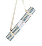 SECURE BASKET Cotton Yoga Mat Men | Yoga Mat Women | Exercise Mat With Anti Skid | With Carrying Strap | Blue, 4 Millimeters