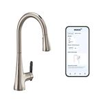 Moen Sinema Spot Resist Stainless Smart Faucet Touchless Pull-Down Sprayer Kitchen Faucet with Voice and Motion Control, S7235EV2SRS