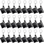 Bulk Movie Night Party Favors for Guests Movie Clapboard Key Chain with Tape Measure Movie Theme Party Favors Decorations Movie Night Decoration for Movie Theme Party Souvenir Prizes(36 Pcs)