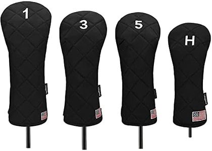 YuEagleSky Golf Club Head Covers (4PCS) Driver Fairway#3#5 Hybrid for Men Women