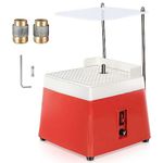 Lifancy Stained Glass Grinder, Portable Glass Grinder with 5/8" + 1" Replaceable Diamond Grinder Bit + Acrylic Bezel (110 V, 65 W,Red)