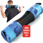 Zenooze Versatile Barbell Pad, Non-Slip Design, 100% Washable, Comfortable Barbell Squats Pad, Hip Thrust Pad for Barbell Cushion Pad - Gym Bar Pad for Hip Thrusts, Fits Standard and Olympic Bar