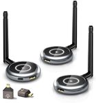 AIMIBO Wireless HDMI Transmitter and 2 Receivers, 5.8G, 60Hz, 165FT/50M, Support Multiple TVs, Touch Screen App Mirror, HDMI Wireless Extender for Laptop, Camera, TV Box to TV, Projector, Monitor