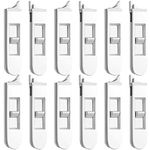 Window Tilt Latch Replacement Snap in Window Latch Locks Spring Loaded Window Parts and Hardware White Plastic Sliding Tilt Latch for Home Window Accessories(12 Pieces)