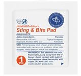 HEALTH & OUTDOORS Sting and Bite Pads (120 CT) for Itch and Pain Relief, 6% Benzocaine, Useful for Burns and Wounds, Compact and Easy Open, Individually Wrapped On The Go Towelettes
