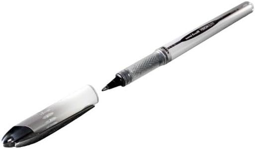 UNI-BALL - Uni Mitsubishi Pencil - 12 Stylos Uni-Ball Vision Elite UB200 - Airplane Safe - Stylo Roller Encre Liquide - Pointe 0,8 mm - Écriture Medium - Stylos Noirs
