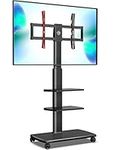 FITUEYES Mobile TV Stand Rolling Ca