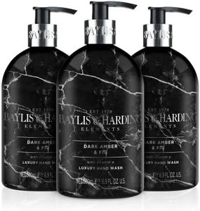 Baylis & Harding Dark Amber & Fig Elements Hand Wash, 500 ml (Pack of 3) - Vegan Friendly