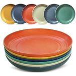 DYB DONGYONGBAO Wheat Straw Dinner Plates 9 Inch Set of 6, Reusable Plastic Plates,Microwave and Dishwasher Safe, Suitable for Outdoors, Camping,Party, Dining……