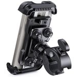Lamicall Motorbike Phone Holder [Dual Anti-Shock] - 2026 Motorcycle Phone Mount, Universal Bike Phone Holder for iPhone 17 16 15 14 13 12 11 Pro Max Plus Mini, 4.7-6.7" Phone - Black