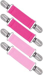 Olreco Mitten Clips for Toddlers Elastic Glove Clips for Kids Mitten Clips for Kids Glove Clips for Adults Baby Mittens Clips, 2 Pairs Rose & Pink, One Size